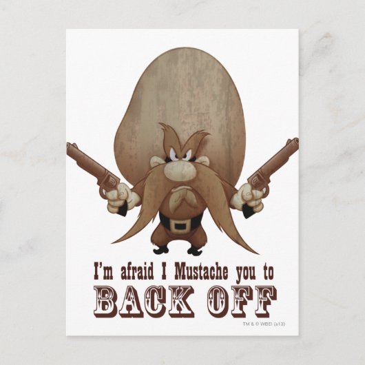 背中に髭を生やす ポストカード (正面)