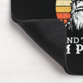 背中にTouchの髭を伸ばしかわいらして マウスパッド (コーナー)