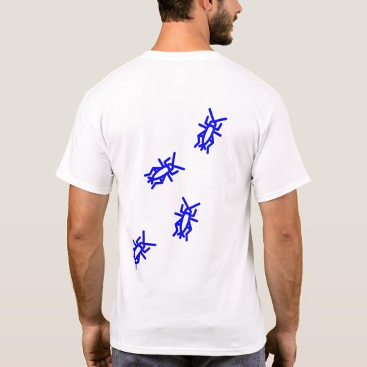 背中のコオロギ Tシャツ (裏面)
