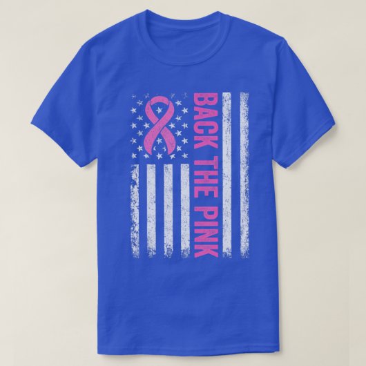 背中のピンクの乳がん認識度国旗の幼児 Tシャツ (デザイン正面)