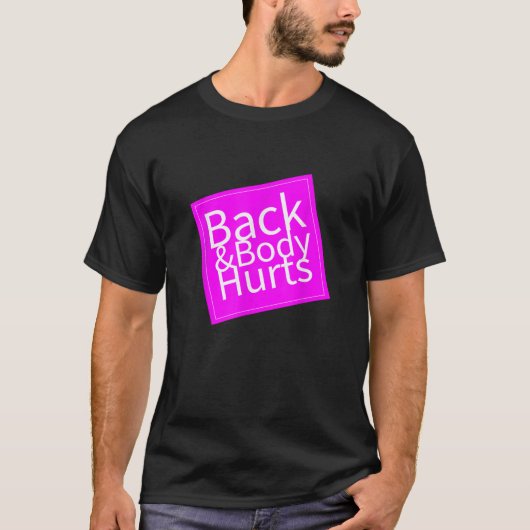 背中の体痛 Tシャツ (正面)