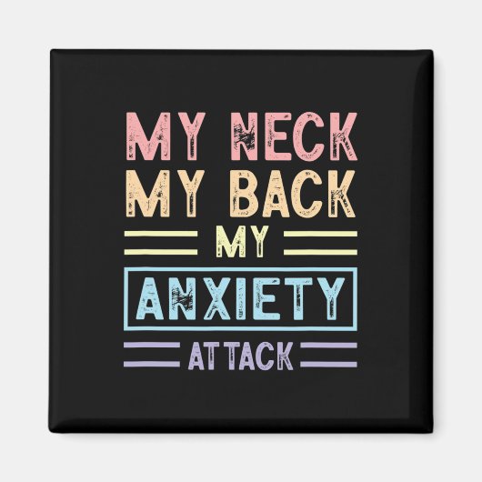 背中の心配の発作の心理学Mental H マグネット (正面)