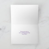 背中の手術の後に元気になる、庭の花 カード (内部)