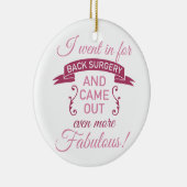 背中の手術はまだ素晴らしい セラミックオーナメント (右)