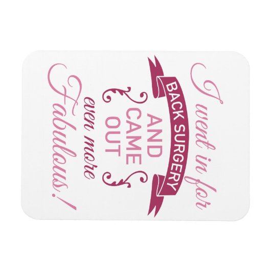 背中の手術はまだ素晴らしい マグネット (横)