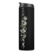 背中の白いバラ タンブラー (回転右)