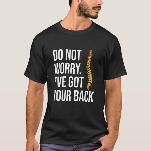背中の脊椎手術得Sco心配するな Tシャツ (正面)