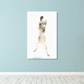 背中の足に立つ子猫 キャンバスプリント (インサイチュ (ウッドフロア))