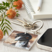 背中の鋭い目 キーホルダー (正面右)