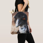 背中の鋭い目 トートバッグ (クローズアップ)