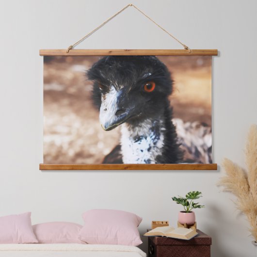 背中の鋭い目 吊り下げ型タペストリー (寝室)