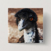 背中の鋭い目 缶バッジ (正面)