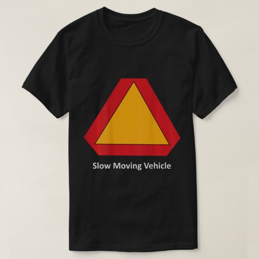 背中のTシャツの動きの遅い車 Tシャツ (デザイン正面)