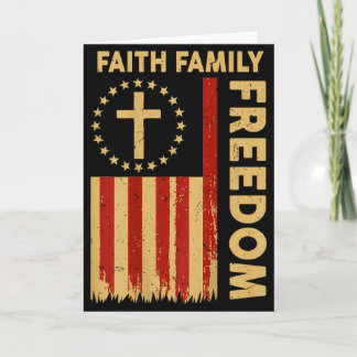 背中への愛国的なクリスチャンの信仰家族の自由G カード