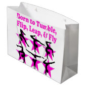 背中をフリップする体操選手 ラージペーパーバッグ (裏面アングル)