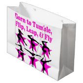 背中をフリップする体操選手 ラージペーパーバッグ (正面アングル)