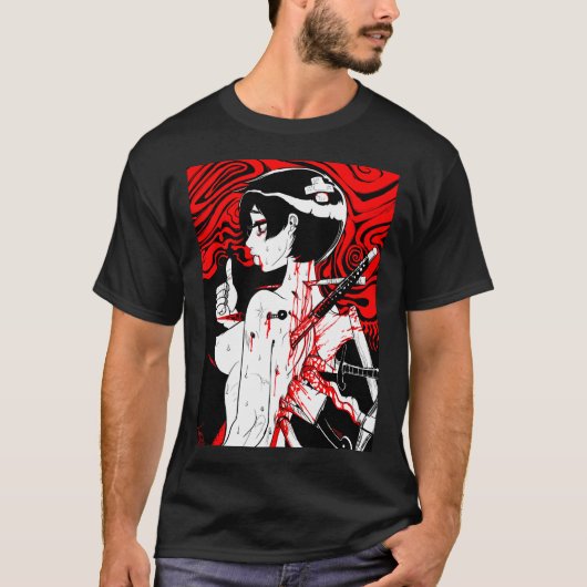 背中を刺す Tシャツ (正面)