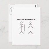 背中を得持っている – スティック図 ポストカード (正面/裏面)