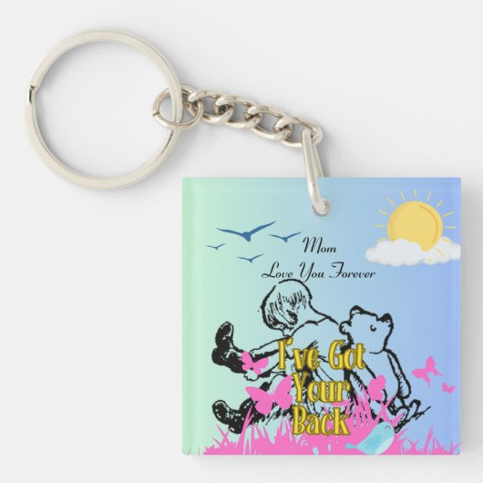 背中を得持つ キーホルダー (正面)