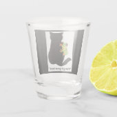 背中を得持つ ショットグラス (裏面)