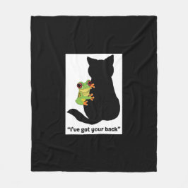 背中を得持つ フリースブランケット