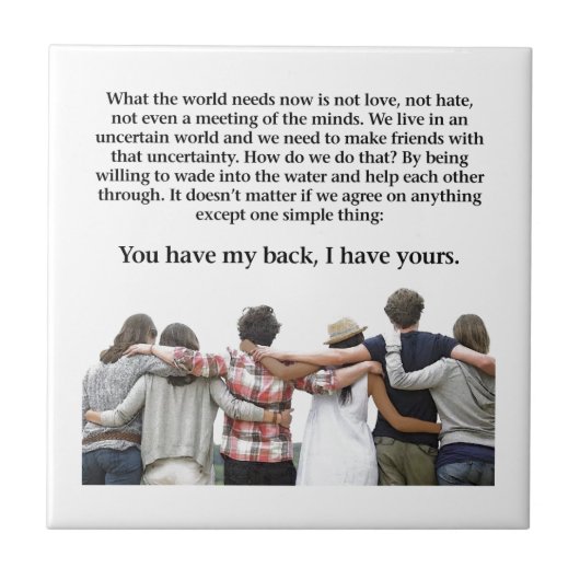 背中を持って、私はあなたの タイル (正面)