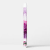 背中を背にしたピンク色の紫の木のシルエット Case-Mate iPhoneケース (裏面 / 右)