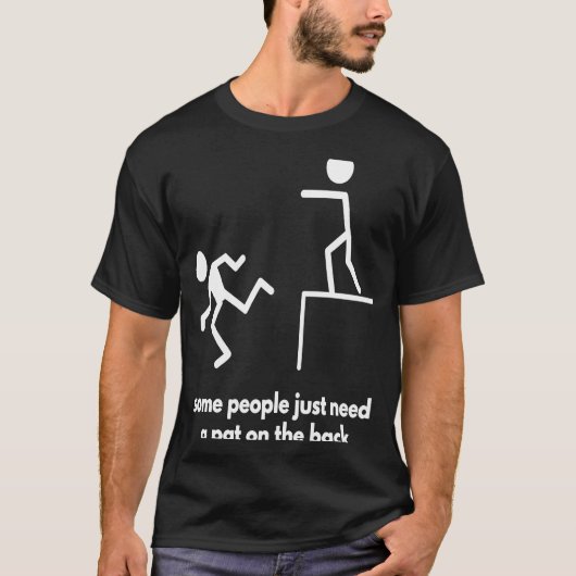 背中を軽くたたく人もいる Tシャツ (正面)