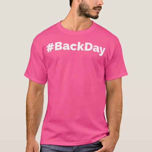 背中トレーニングの日 - ウェイトリフティング Tシャツ (正面)