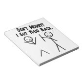 背中得に気を付けろ ノートパッド (アングル)