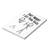 背中得に気を付けろ ノートパッド (回転)