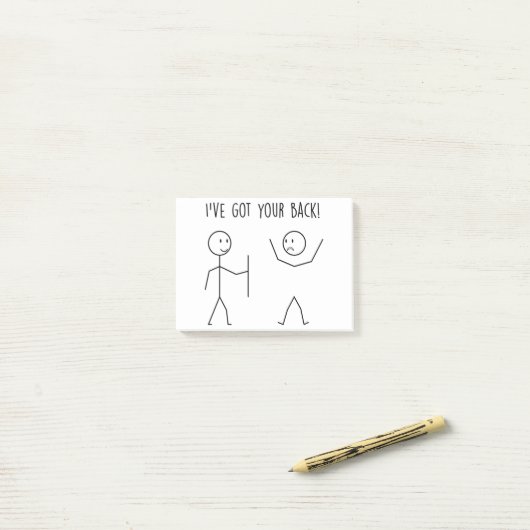 背中得に ポストイット (デスク上)