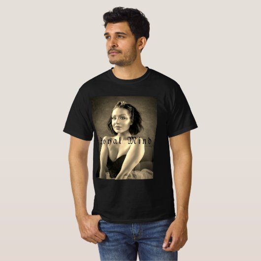 背中王室の引用文付きマインドダンディーナのシャツ Tシャツ (正面フル)