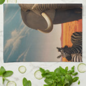 背威厳のある高 キッチンタオル (折り畳み)