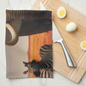 背威厳のある高 キッチンタオル (四つ折り)