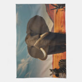 背威厳のある高 キッチンタオル (縦)