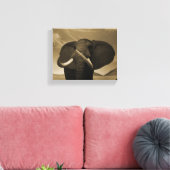 背威厳のある高 キャンバスプリント (インサイチュ (リビング))