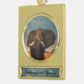 背威厳のある高 ゴールドプレートバナーオーナメント (左)