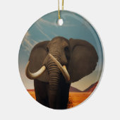 背威厳のある高 セラミックオーナメント (左)