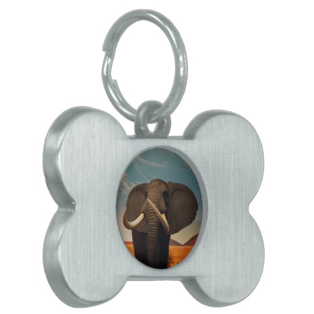 背威厳のある高 ペットネームタグ (正面左)