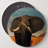 背威厳のある高 缶バッジ (正面&裏面)