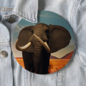 背威厳のある高 缶バッジ (インサイチュ)