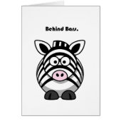 背後おもしろいバーゼブラかわいい動物漫画 (正面)