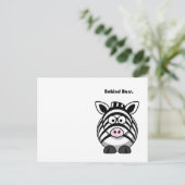 背後おもしろいバーゼブラかわいい動物漫画 ポストカード (スタンド正面)