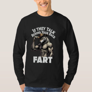背後で陰口を言われたらおならをするミーム 涼しいカウボーイ Tシャツ