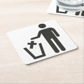 背教 スクエアペーパーコースター (アングル)