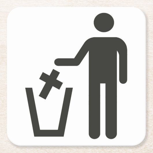 背教 スクエアペーパーコースター (正面)