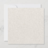 背景がベージュの麻のペーター サンキューカード (裏面)