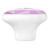 背景が可愛いピンクの女の子カラフル豚 セラミックノブ (側面)