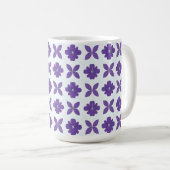 背景が明るい紫色の花 コーヒーマグカップ (正面右)